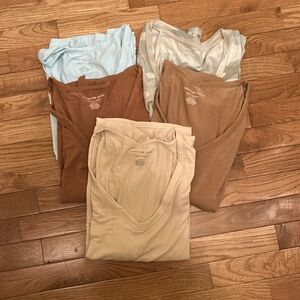 Light Blue V-Neck Women's Top